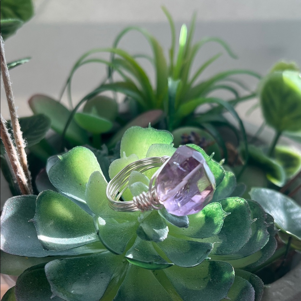 Amethyst Wire Wrapped Ring - image 3
